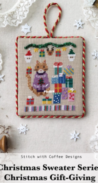 Stitch with Coffee Designs - Christmas Sweater Series  - Christmas Gift-Giving
