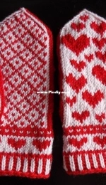 Herzerl Mittens by contrabas knits-English,German,Dutch-Free