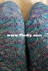 Pablo Blue Socks by Knitting Pixie-Free