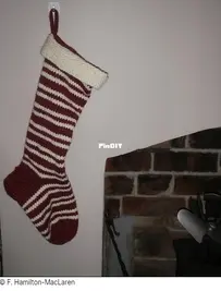 Stripy stocking by Fiona Hamilton-MacLaren - Free