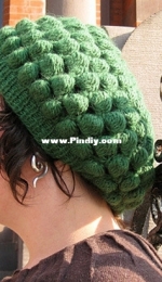 Rosie knits -  Jennifer Burke - Pebble Lace crocheted Tam - Free