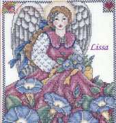 Flower Angel September Morning Glory by Joan Elliott from The Cross Stitcher October 2000