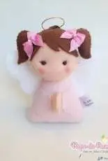 Fiapo de Pano - Anjinha / Angel Felt Pattern - Portuguese - Free