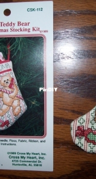 Teddy Bear Mini Stocking by Cross My Heart