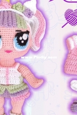 Eu quero croche - Adriana Gori - Lola Dolls Clothes - Unicorn - Portuguese