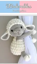 BB Adorables - Isabel R Davenpost - Buttercup Lamb Curtain Tie back - Spanish - Translated