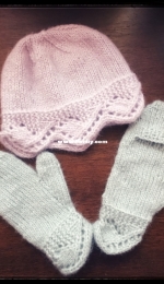 Rivers and Rainbows Mittens and Hat by Marta Poling-Free