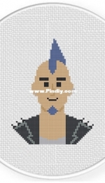 Daily Cross Stitch - Punk Rocker