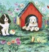 HAED HAEJMA 604 Puppies With Dog House by Judy Mastrangelo XSD