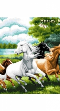 Cross Stitch Designs Rinna - Horses Wild and Free
