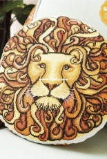 Lion Cushion by Durene Jones from The World of Cross Stitching TWOCS 264 XSD