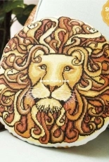 Lion Cushion by Durene Jones from The World of Cross Stitching TWOCS 264 XSD