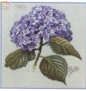 Hydrangea from Leisure Arts 3493 Pillows from Paulas Garden