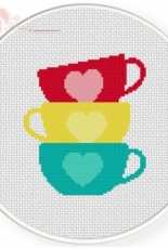 Daily Cross Stitch - Cup Stack