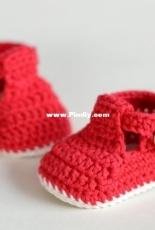 Croby Patterns - Doroteja Kardum - Ruby Slippers - Crochet Baby Booties