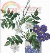 DMC XC0540 Bouquet of blue and white flowers xsd