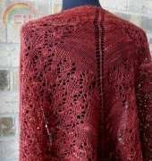 Fiore Rosa Shawl by Roxanne Yeun (Zen Garden Inc)