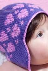 Cherub DK Hearts Winter Hat by Vera Sanon -Free