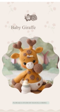 Atelie Floraqua - Manuela Oberg - Baby Giraffe - English