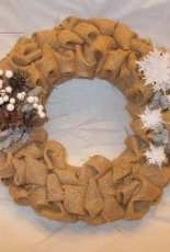 Winter burlap wreath
