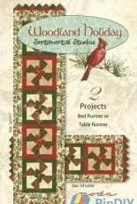Sentimental Studios Woodland Holiday bed runner or Table runner