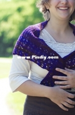 August Pansy Shawl by Michelle Miller-Free