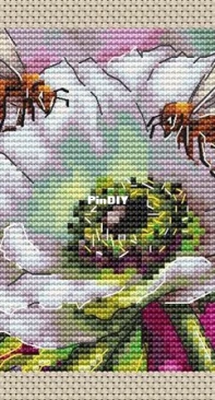 Bees and Anemone by Ekaterina Volkova XSD