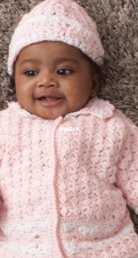 Patons - Daisy Chain Border Cardigan and Hat - Free