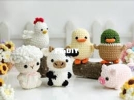 Kein Maker - Kein T - Farm Animals set - Rooster, Duck, Mallard, Sheep, Pig, Cow