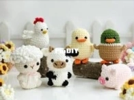 Kein Maker - Kein T - Farm Animals set - Rooster, Duck, Mallard, Sheep, Pig, Cow