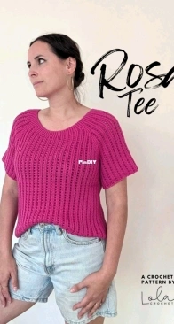 LolaCrochetsStore - Lola Crochets - Maria Paz Collarte - Rosa Tee