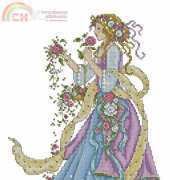 Renaissance Lady Rose by Joan Elliott from Cross Stitcher UK 184