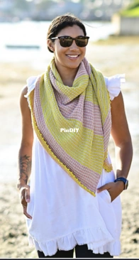 Sunkissed Stripes Shawl by Tif Neilan