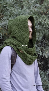 Winding Road Crochet - Lindsey Dale - Wanderers Crochet Hooded Scarf - Free