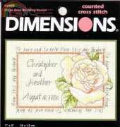 Dimensions 65009 - Single rose wedding record