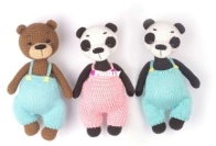 Crochet Toys Basket - Olga Lukoshkina - Ольга Лукошкина - Панда и мишка - Russian