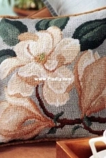 Magnolia Pillow from Cross Stitch and Needlework March 2009