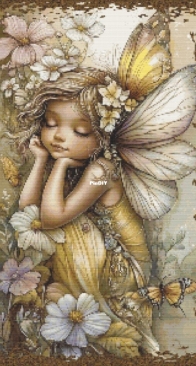 Fantasy Fairy Among Flowers /Fantasía Hada entre flores by Carmen Delgado Morillo