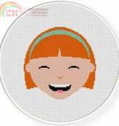 Daily Cross Stitch - Happy Face Girl