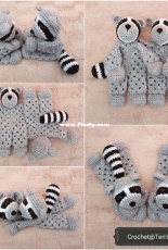 Crochet at Teris - Teri Hamilton - Raccoon Granny Hexagon Lovey - Free