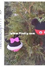 K4TT - Fiberdoodles - Mickey and Minnie Ornaments - Free