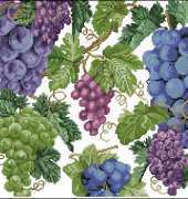The Vermillion Stitchery DVG-03 - Grapes Pillow XSD