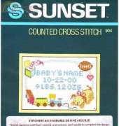 Dimensions Sunset 904 - Nuersery Toys Birth Announcement