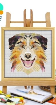 Awesome Pattern Studio - CS682 - Mandala Australian Shepherd XSD