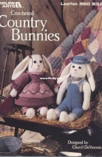 Leisure Arts 960 - Cheryl DeVeronica - Crocheted  Country Bunnies