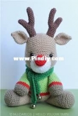 Hello Yellow Yarn - MJ Carlos -  Noel the reindeer
