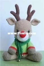 Hello Yellow Yarn - MJ Carlos -  Noel the reindeer