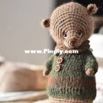 Straw Animals - Julia / Juliya Ustimenko - Mini Bear -  Russian