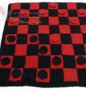 Red Heart CD280-04 Checkers Board Game by Judy Hice