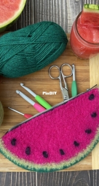 Creative Crochet Corner - Brenda K.B. Anderson - Watermelon Clutch - Free